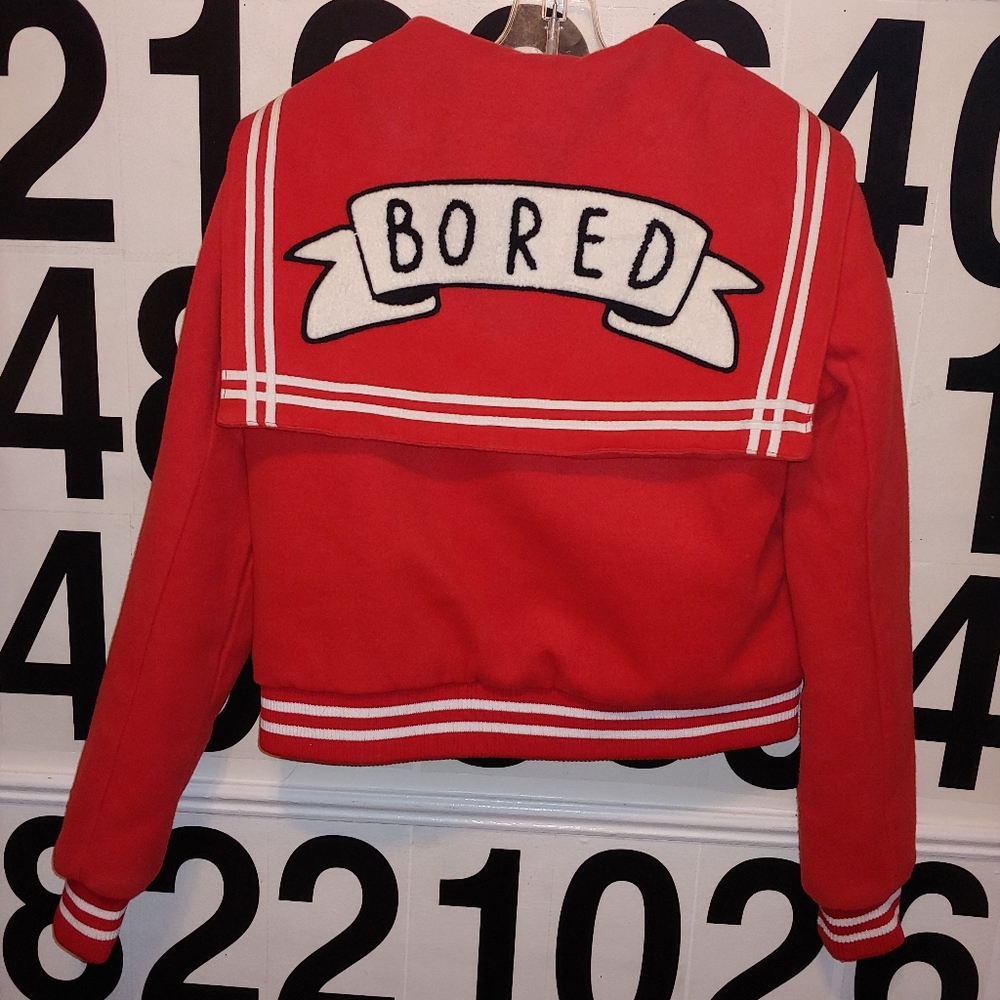 Lazy Oaf Bored Varsity Nautical Cropped Jacket Co… - image 7